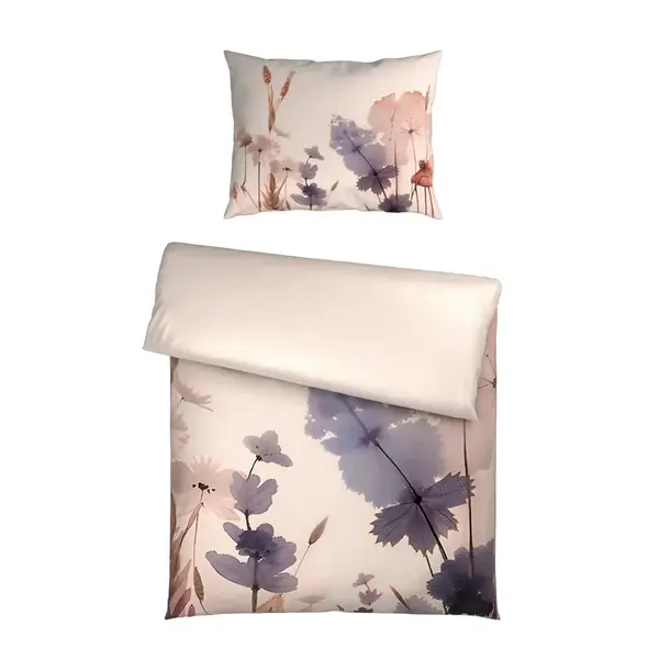 Novel OBOUSTRANNÉ POVLEČENÍ, satén, přírodní barvy, 140/220 cm