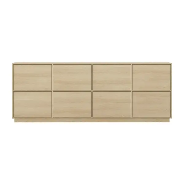 MID.YOU ŠIROKÁ KOMODA, barvy dubu, 220,5/82,5/41,5 cm