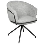 Belluti ŽIDLE S PODRUČKAMI, železo, buklé, šedá, černá