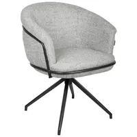 Belluti ŽIDLE S PODRUČKAMI, železo, buklé, šedá, černá