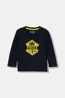 Dětské bavlněné tričko s dlouhým rukávem Guess
