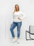Plus size blúzka s dlhým rukávom