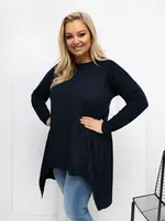 Plus size tunika v námorníckej modrej