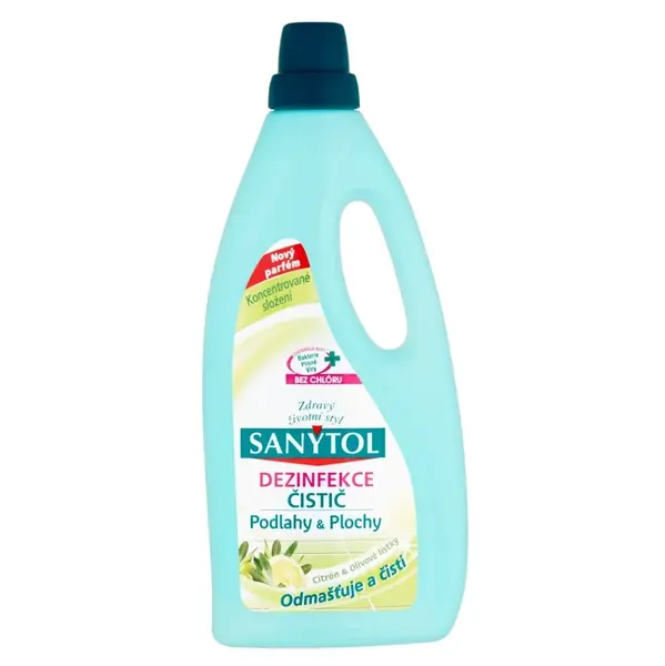 SANYTOL Dezinfekcia univerzálny čistič podlahy a plochy Citrón&Olivové lístky 1000 ml