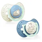 LOVI Cumlík silikónový dynamický night&day chlapec 18m+ 2 kusy