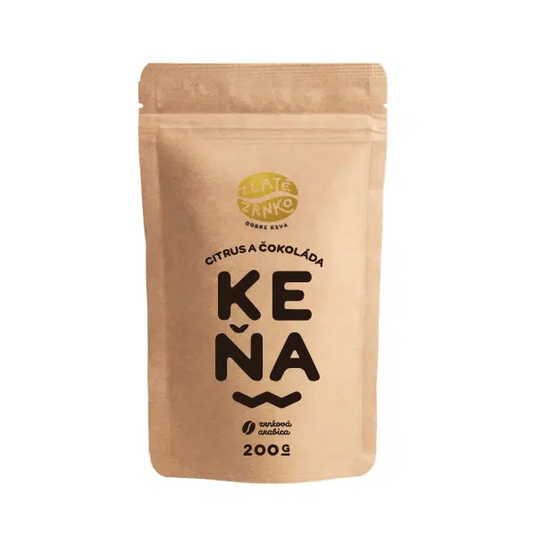 Káva Zlaté Zrnko - Keňa - &quot;Citrus a čokoláda&quot; 200g