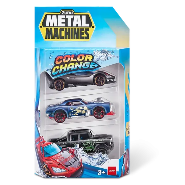 ZURU Metal Machines Sada aut 3 ks - měnící barvu