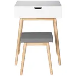 MID.YOU TOALETNÍ STOLEK, šedá, přírodní barvy, bílá, 50/38,5/85/45,5/50/28,5 cm