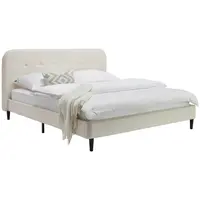 Livetastic ČALOUNĚNÁ POSTEL, 180/200 cm, bílá