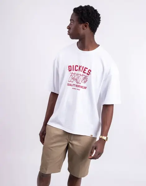 Tričko Dickies Laundry Boxy SS Tee WHITE