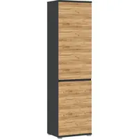 SKŘÍŇ NA ODĚV, antracitová, barvy dubu, 54/200/40 cm