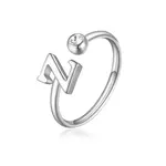 S'Agapõ Stylový ocelový prsten Z s krystalem Click SCK195