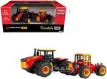 Versatile 620 Tractor Black and Red with Yellow Top and Versatile 145 Tractor Red with Yellow Cabin Set of 2 Tractors "Prestige Collection" 1/64 Diec