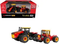Versatile 620 Tractor Black and Red with Yellow Top and Versatile 145 Tractor Red with Yellow Cabin Set of 2 Tractors "Prestige Collection" 1/64 Diec