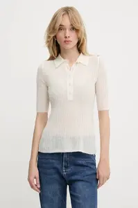 Vlněné polo tričko BOSS Orange C_Fugano