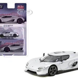 Koenigsegg CC850 Silver Metallic "Global64" Series 1/64 Diecast Model by Tarmac Works