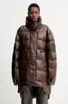 Péřová bunda MMC STUDIO KARE hnědá barva, zimní, KARE