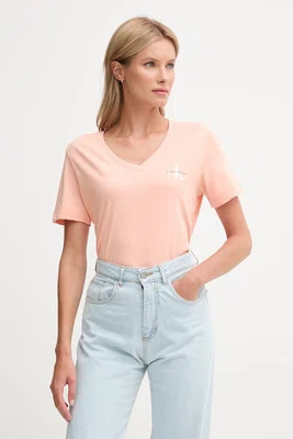 Bavlněné tričko Calvin Klein Jeans 2-pack dámské, černá barva, LV047C906G