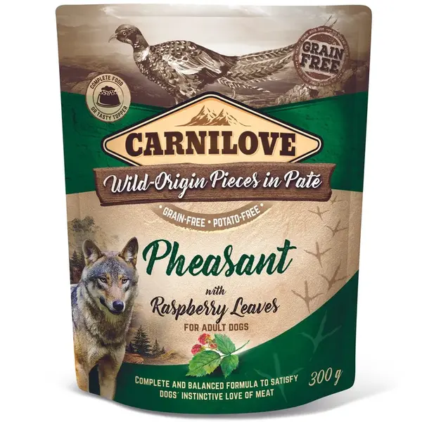 Carnilove Dog Pouch Paté Pheasant with Raspberry Leaves 300 g