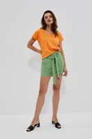 Marisse Plain Shorts With Ties L-Sh-3723 Palm