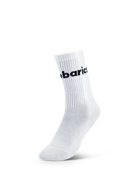 Barebarics - Barefoot Socks - Crew - White - Big logo