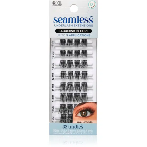 Ardell Seamless Refill Light Modern FauxMink trsové nalepovacie mihalnice bez uzlíka D Curl 32 ks