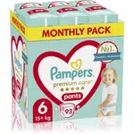 Pampers Premium Care Pants Monthly Pack Size 6 jednorázové plenkové kalhotky 13-19 kg 93 ks