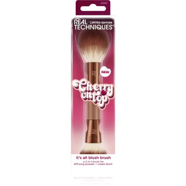 Real Techniques Cherry On Top It´s All Blush Brush oboustranný štětec na tvářenku 1 ks