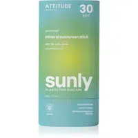 Attitude Sunly Unscented minerální krém na opalování v tyčince SPF 30 60 g