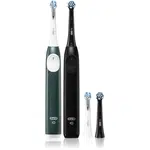 Oral B iO2 elektrický zubní kartáček DUO BALENÍ Matt Black & Forest Green 1 ks