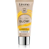 Lirene ALL DAY GLOW! rozjasňující fluidní make-up pro dlouhotrvající efekt odstín 02 Natural 30 ml