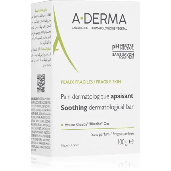 A-Derma Essentials Dermatological Bar dermatologická mycí kostka pro citlivou a podrážděnou pokožku 100 g