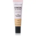 Revolution Conceal & Define matující make-up odstín F7.2NW 23 ml