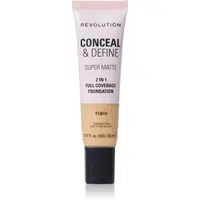 Makeup Revolution Conceal & Define matující make-up odstín F7.2NW 23 ml