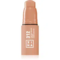 3INA The No-Rules Stick multifunkční tužka na oči, rty a tváře odstín Highlighter 312 - Translucent rose gold 5 g