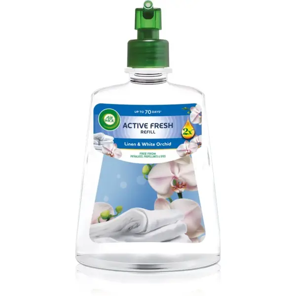 Air Wick Active Fresh Linen & White Orchid osvěžovač vzduchu – náhradní náplň 228 ml