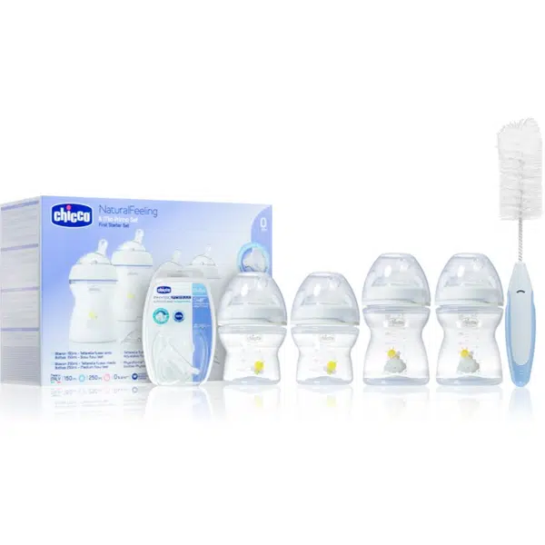Chicco Natural Feeling First Starter Set dárková sada pro miminka 0 m+