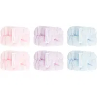 Brushworks Pastel Microfibre Wrist Wash Bands náramky proti stékající vodě při mytí obličeje 6 ks