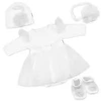 Baby Nellys Luxusní 4D slavnostní sada oblečení pro miminko Girl - bílá vel.  74