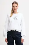 Mikina Calvin Klein Jeans dámská, bílá barva, LV047B234G