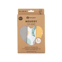 Petite&Mars Sada plen bambusová mušelínová Moussy 68 x 68 cm 3 ks Ochre Leaves