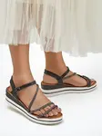 Resti Women's wedge sandals with rhinestones Ballosa