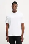 Bavlněné tričko Mos Mosh DARREN pánské, bílá barva, 508280