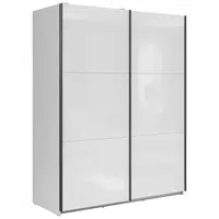 MID.YOU SKŘÍŇ S POSOUVACÍMI DVEŘMI, vysoce lesklá bílá, 153,5/195,5/60 cm