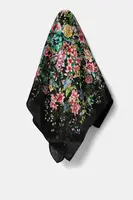 Hedvábný šátek Answear.LAB dámský, černá barva