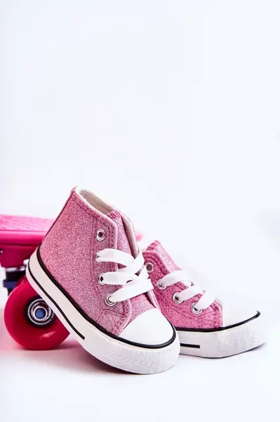 Boto Dětské růžové vysoké tenisky Catrina