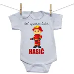 Boodyy Body s krátkym rukávom Keď vyrastiem budem hasič 74 (6-9 mesiacov)