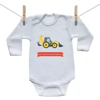 Boodyy Body s dlhým rukávom Keď vyrastiem budem bágrista 68 (3-6 mesiacov)