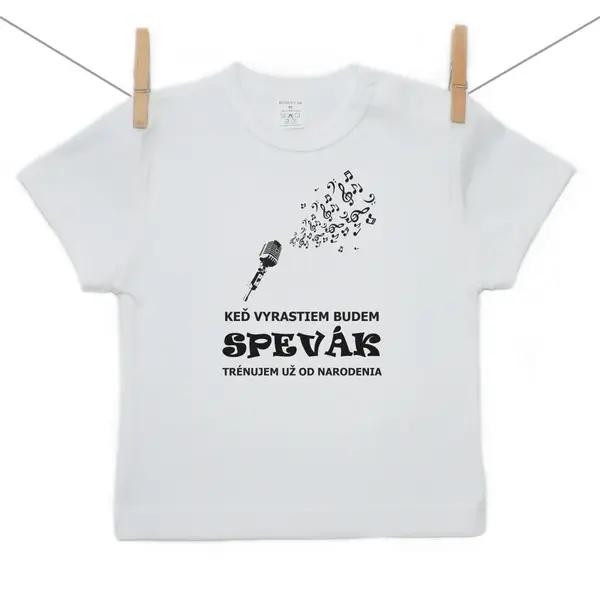 Boodyy Tričko s krátkym rukávom Keď vyrastiem budem spevák 134 (8-9 rokov)