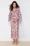 Trendyol Multicolored Floral Patterned Satin Woven Dress